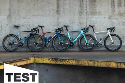 4 Superbikes im Vergleichstest: Tarmac SL8, Madone SLR, Propel SL und Aeroad CFR