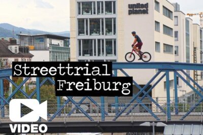 Streettrial in Freiburg: Gian Humpert macht das Mountainbike-Mekka unsicher