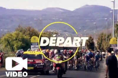 Nicht nachmachen: Dan Leclercq springt über Tour de France-Peloton
